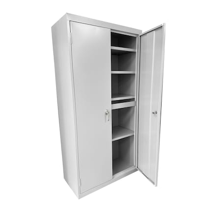 Steel Cabinets Usa Storage Cabinet, 72 in H, 24 in W, Dove Gray, 4 Shelves UA-241872-G